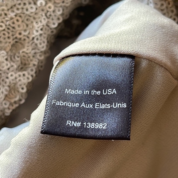 Dress The Population Sequined Dress, Pale Blush, Large - Picture 12 of 14